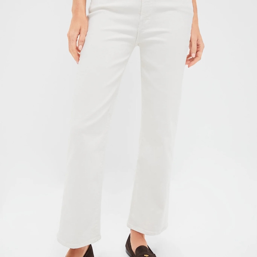 MOTHER White Straight-Leg Pants